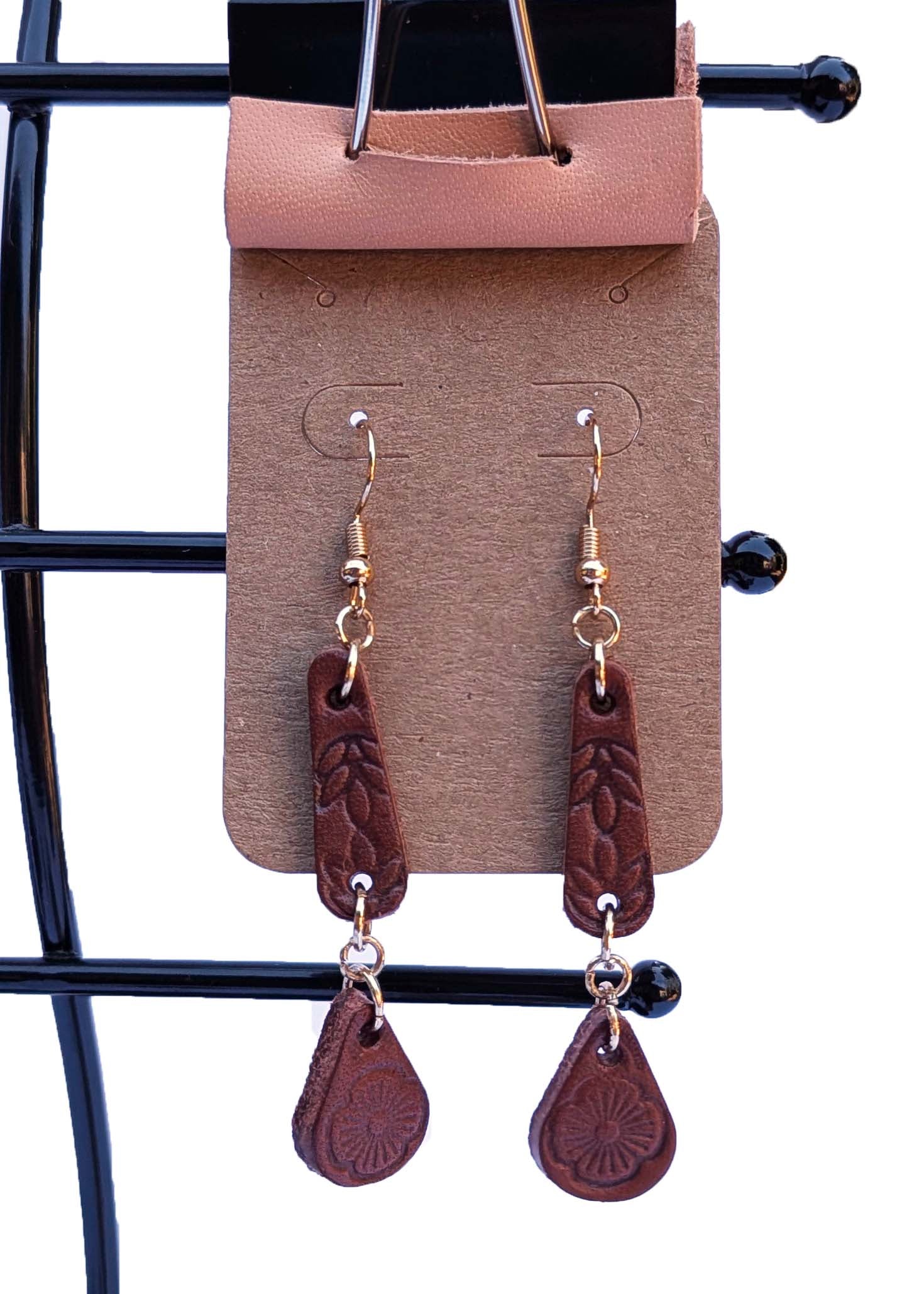 Vachetta Dangle Earrings