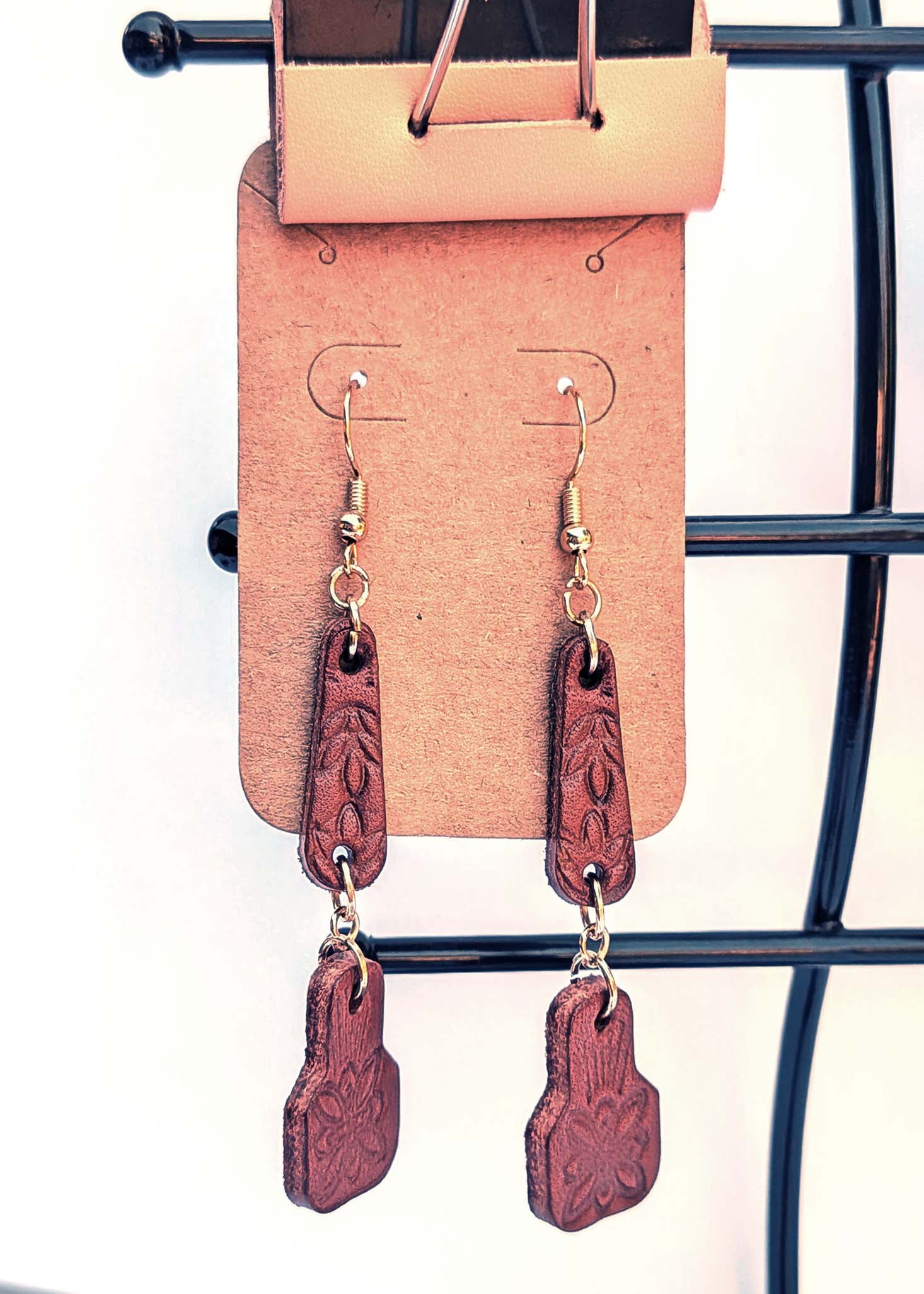 Vachetta Dangle Earrings