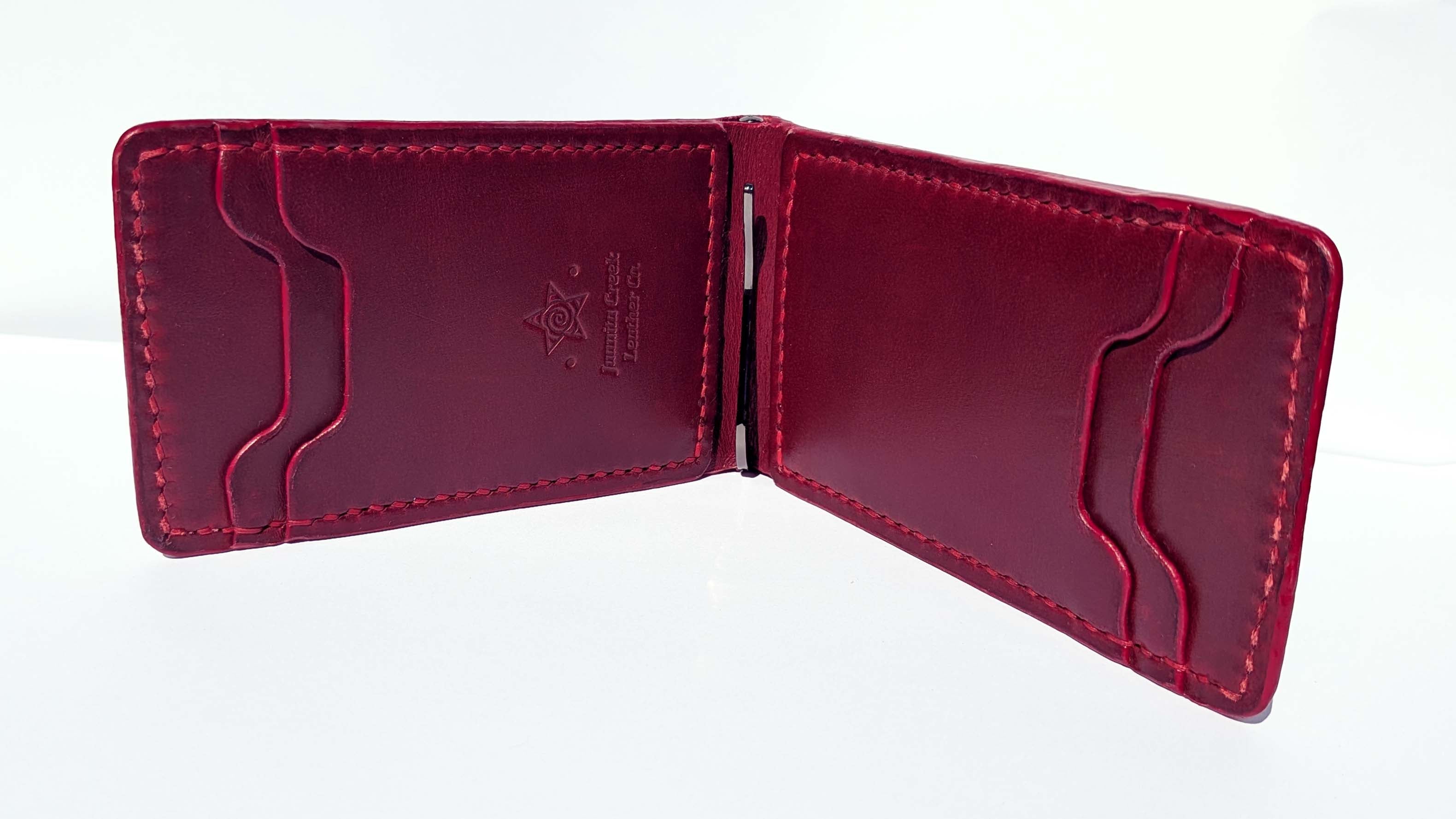 Radek Bi-Fold Money Clip Wallet, Red